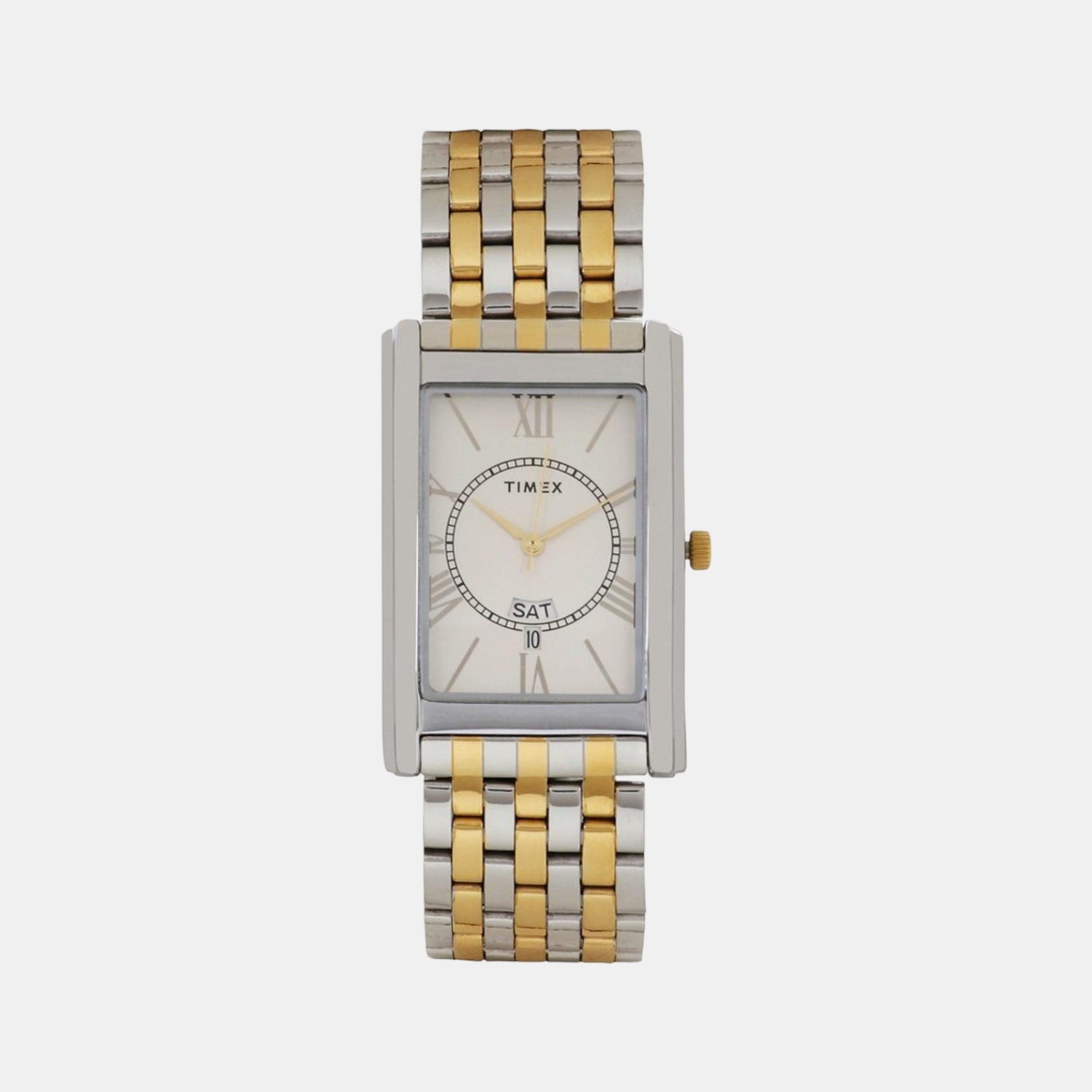 Timex Rectangular Silver Analog watch