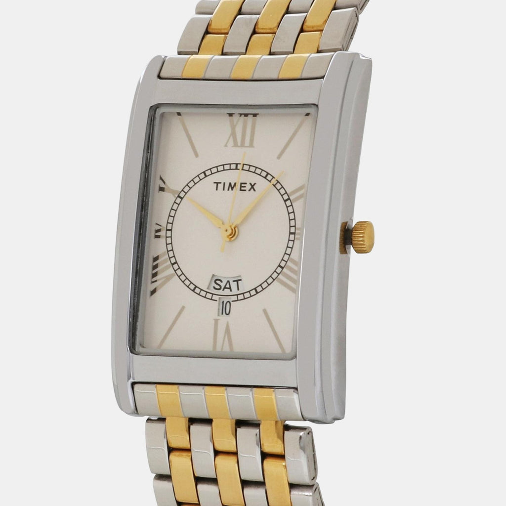 Timex Men Rectangular Silver watch