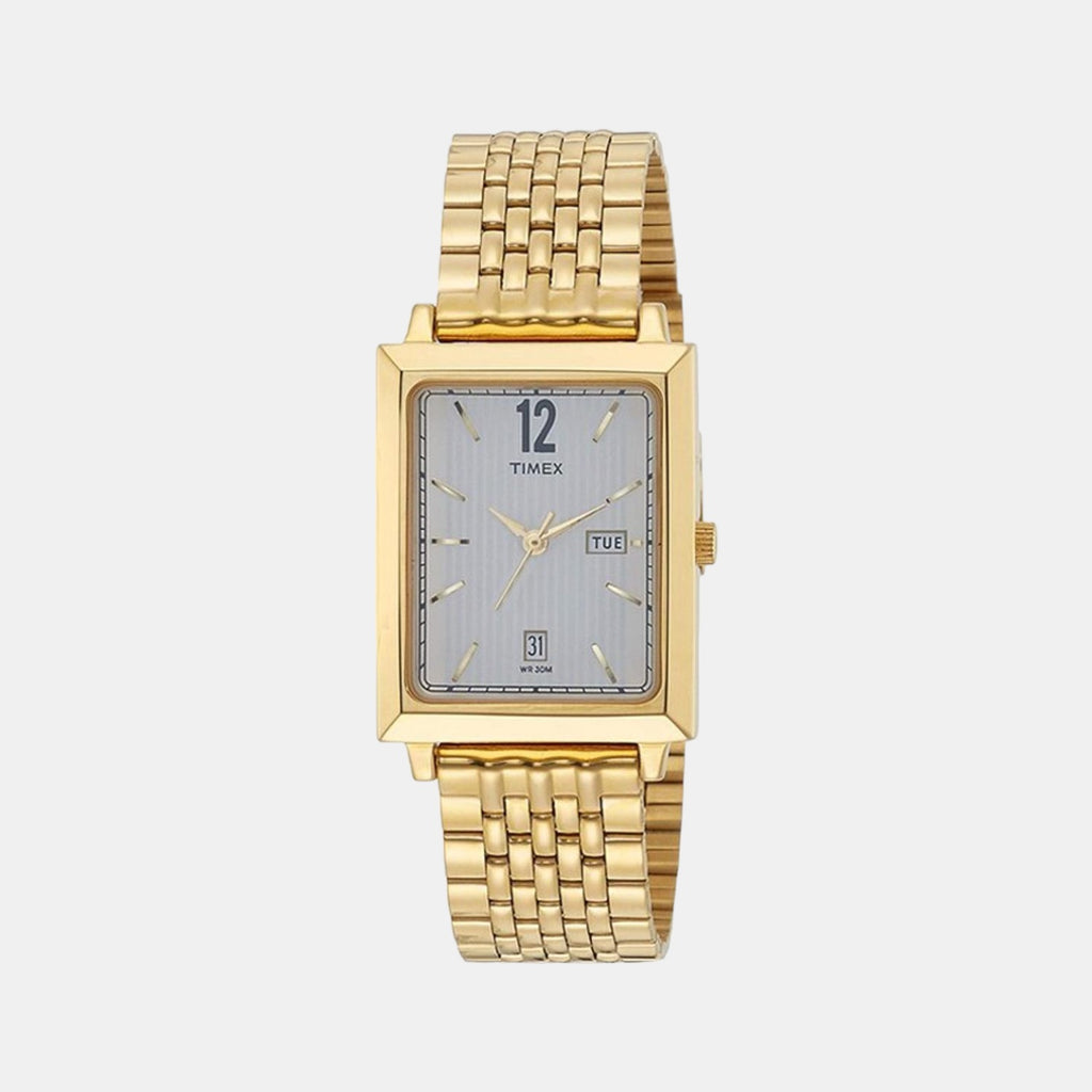Timex Rectangular Silver Analog watch