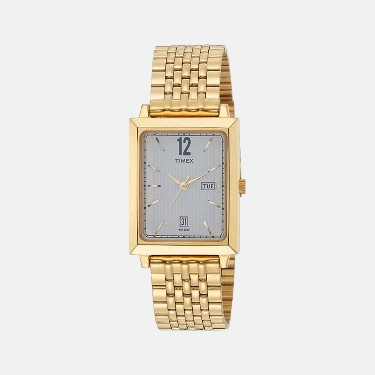Timex Rectangular Silver Analog watch