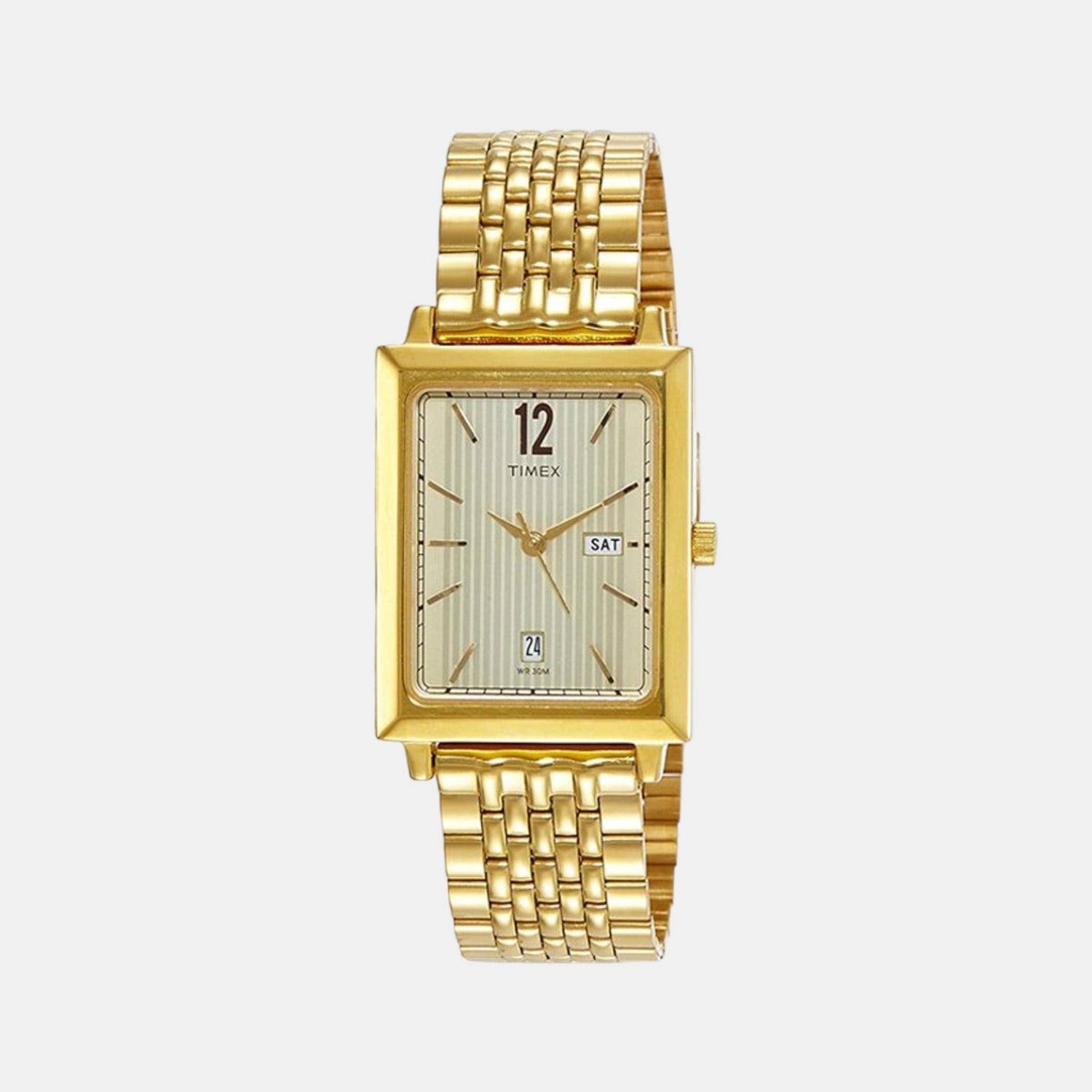 Timex Rectangular Gold Analog watch