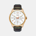 Timex Round White Chronograph watch