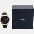 Timex Leather Blue watch