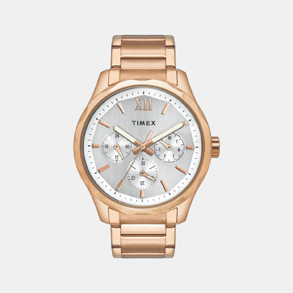 Timex Round Silver Chronograph watch