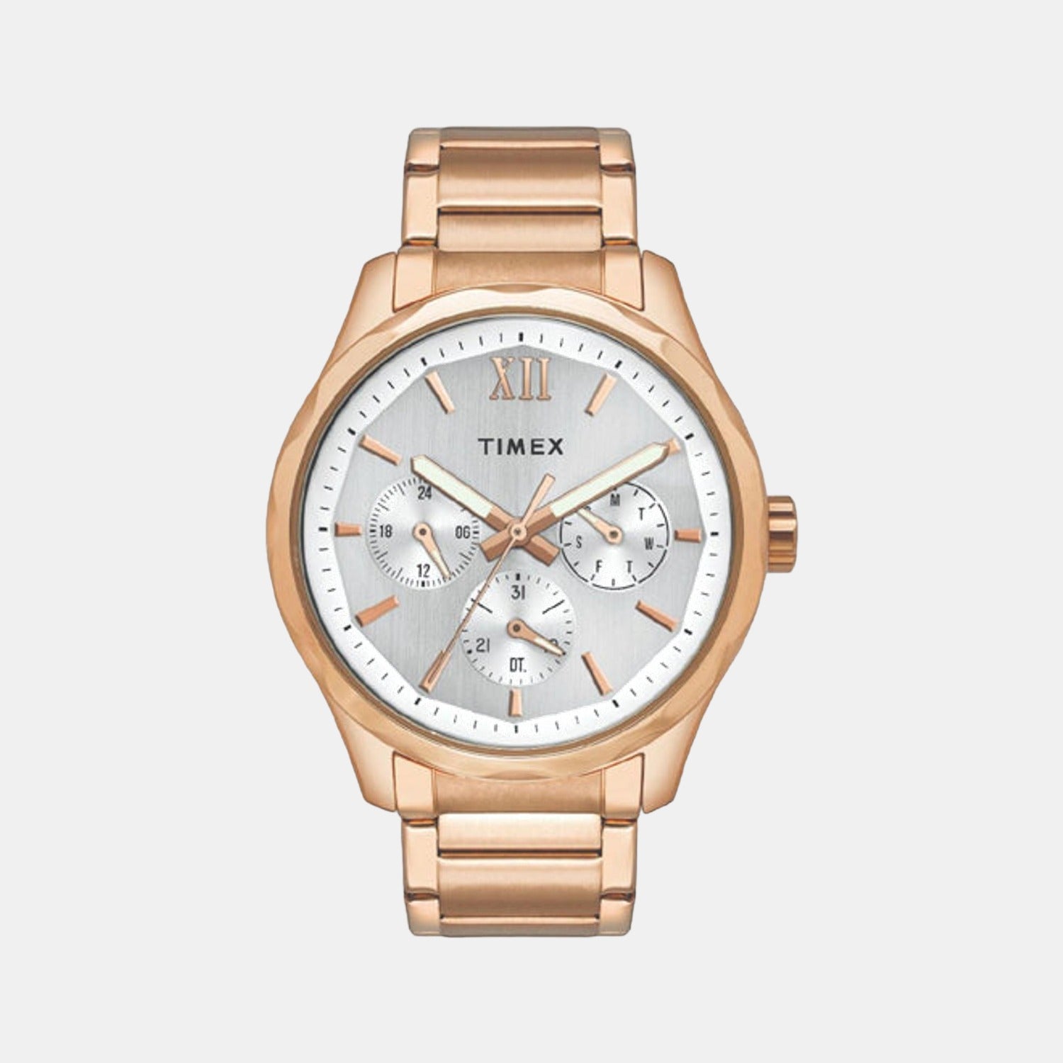 Timex Round Silver Chronograph watch