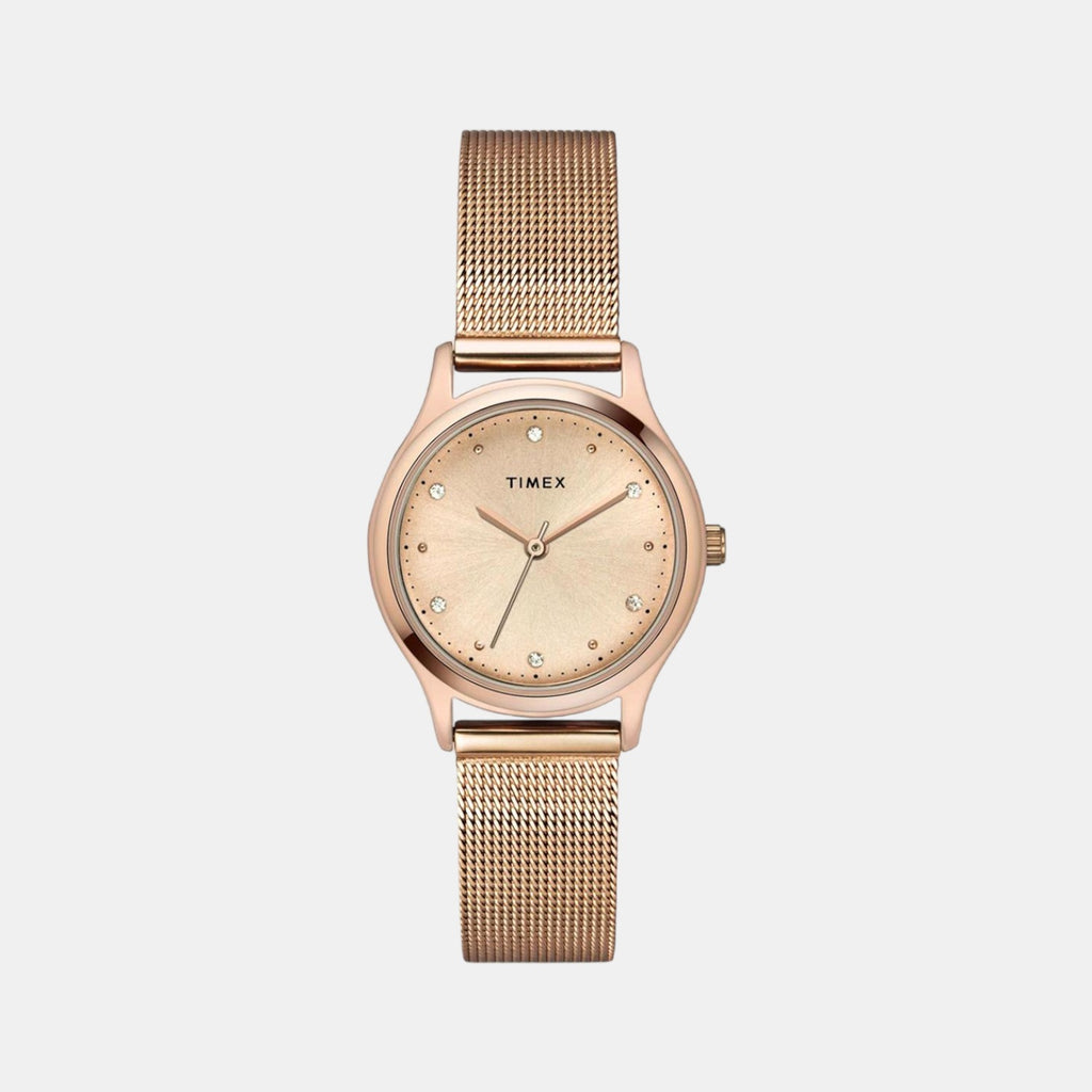 Timex Round Rose Gold Analog watch