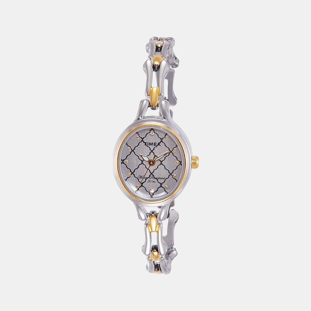 Timex Oval Silver Analog watch