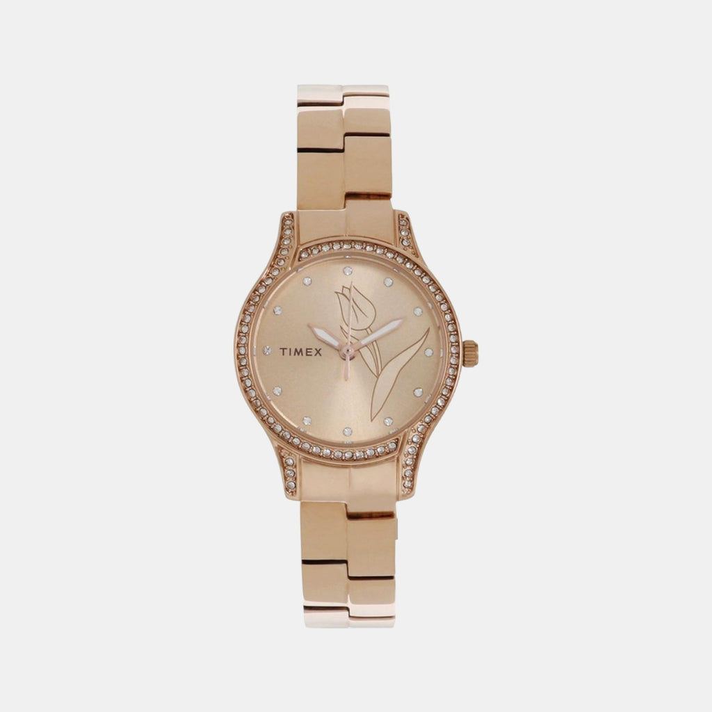 Timex Round Rose Gold Analog watch