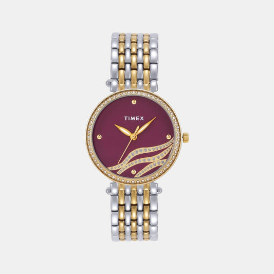 Female Purple Analog Stainless Steel Watch TW0TL9602