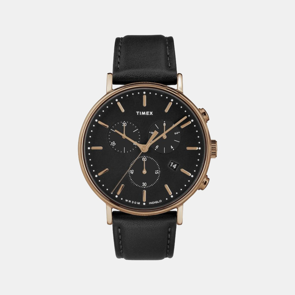 Timex Round Black Chronograph watch