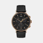 Timex Round Black Chronograph watch