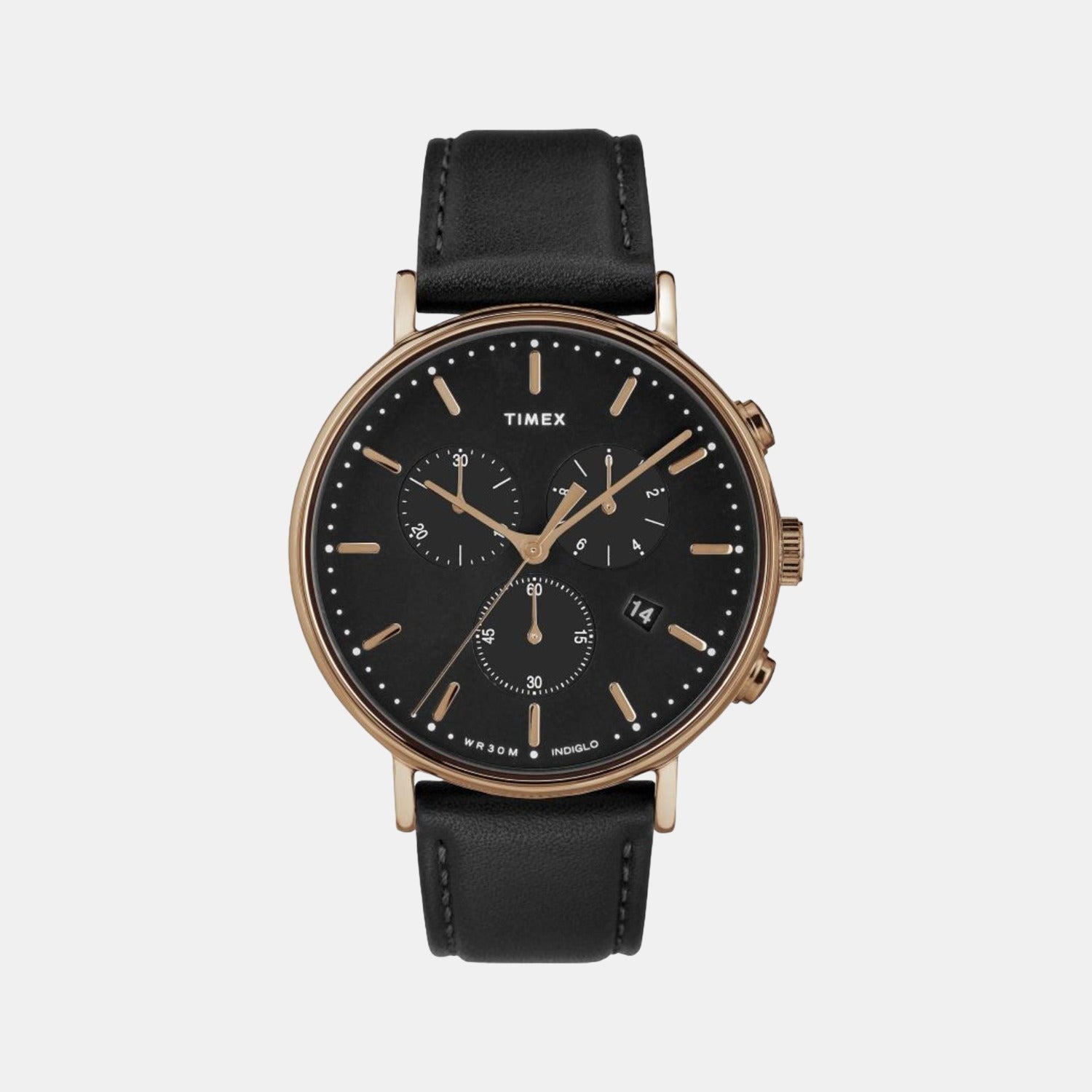 Timex Round Black Chronograph watch
