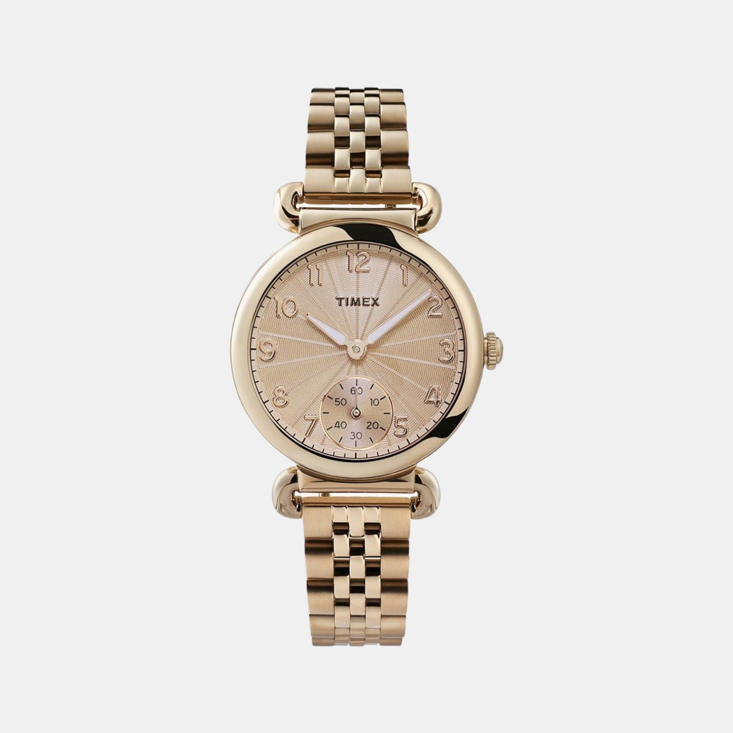 Timex Female Gold Analog Stainless Steel Watch Timex Just In Time