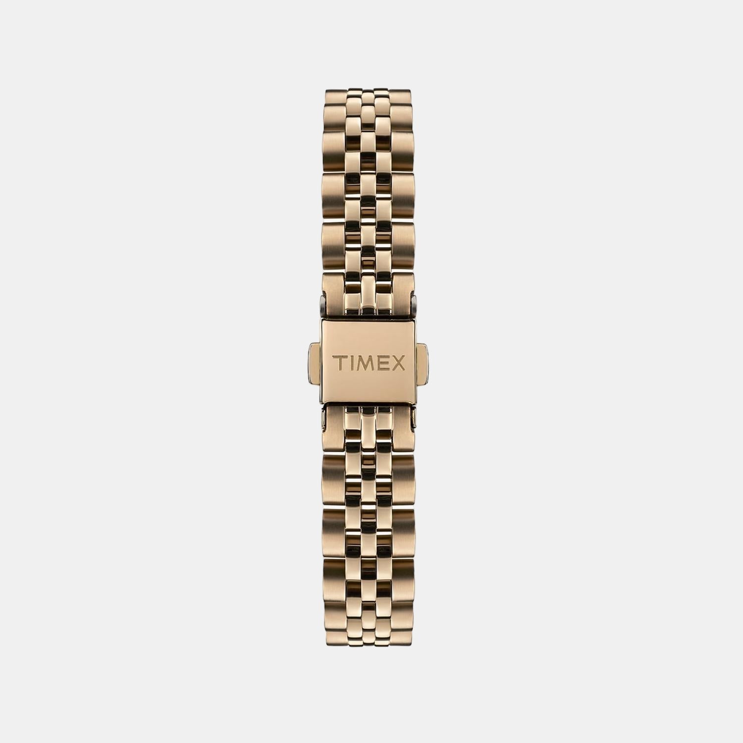 Timex Women Round Gold watch