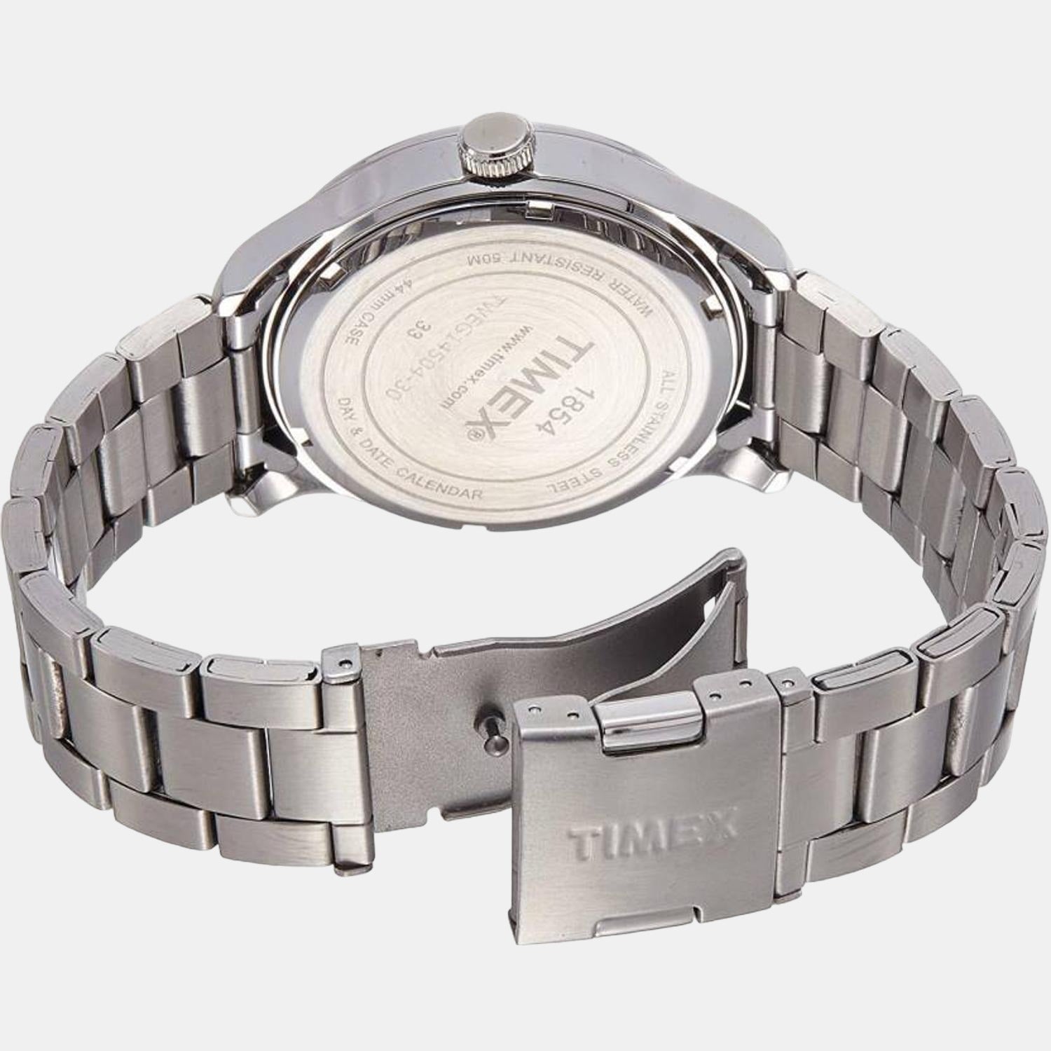 Timex Men Round Silver watch