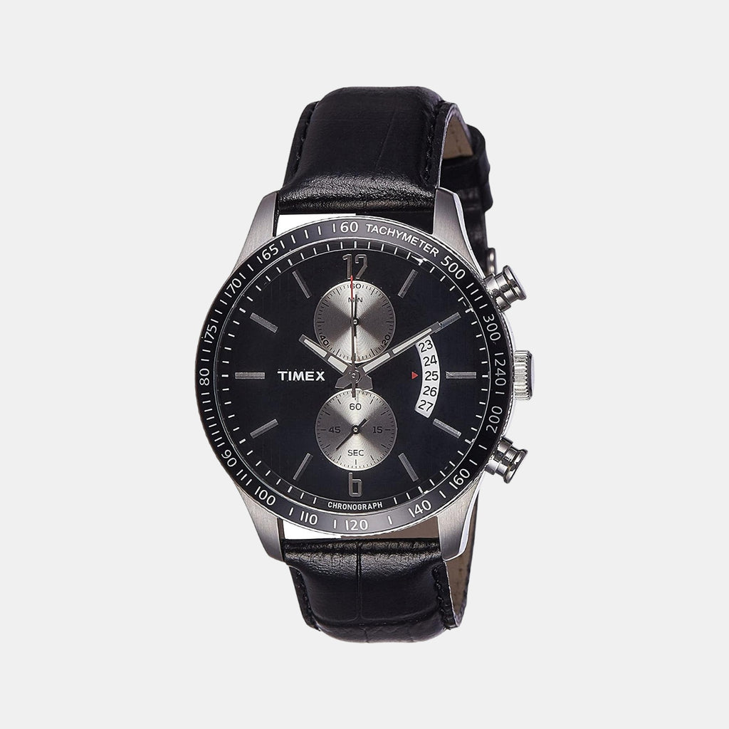 Timex Round Black Chronograph watch