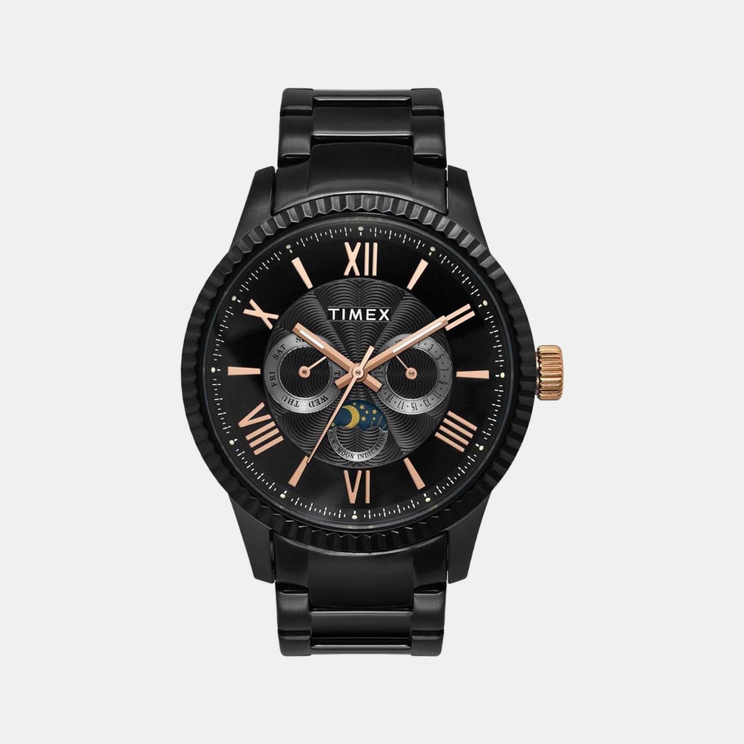 Timex Round Black Chronograph watch