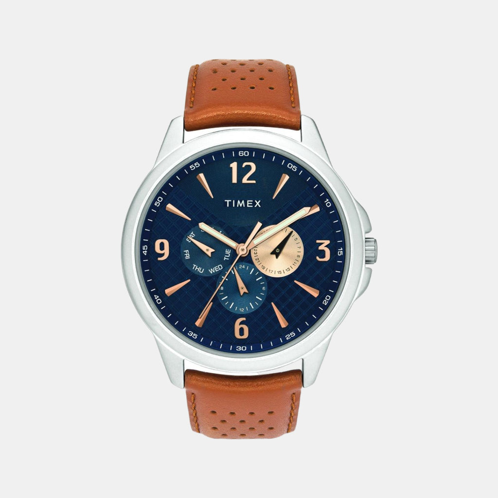 Timex Round Blue Chronograph watch