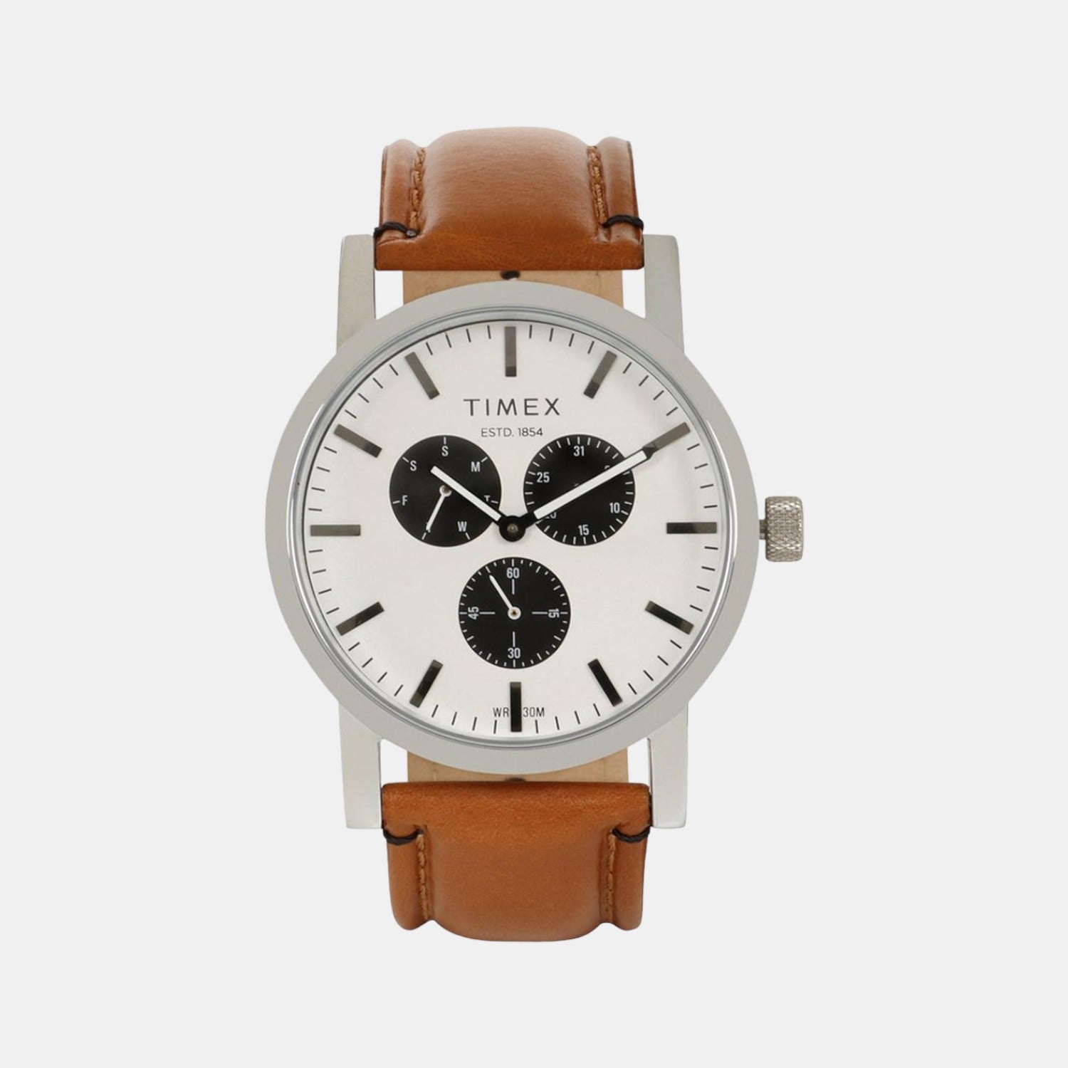 Timex Round Silver Chronograph watch