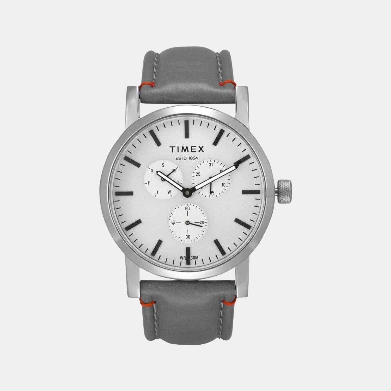 Male Grey Analog Leather Watch TWEG16609