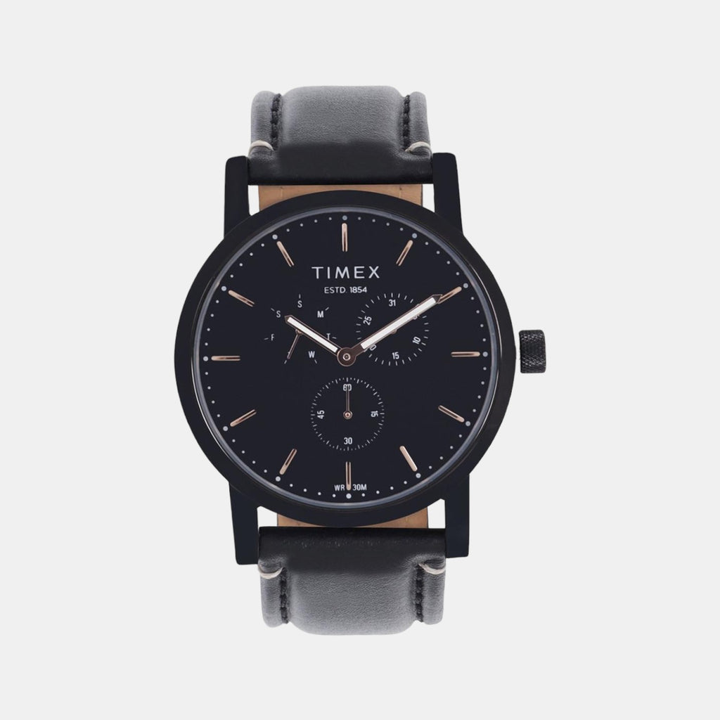 Timex Round Black Chronograph watch