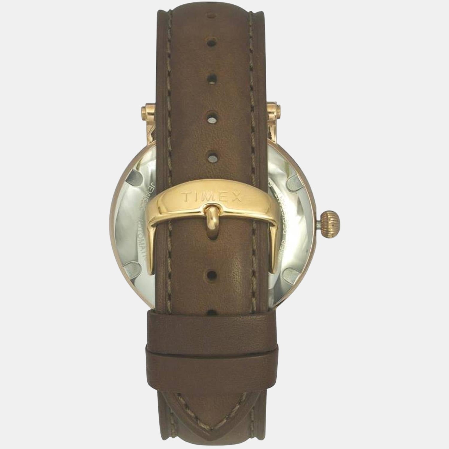 Timex Leather Silver watch