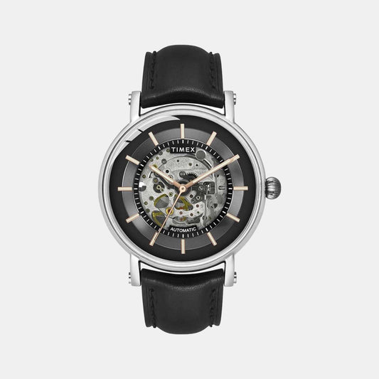 Male Black Analog Leather Watch TWEG16716