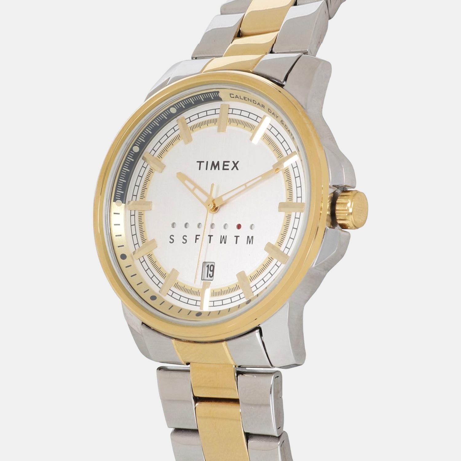 Timex Men Round Silver watch