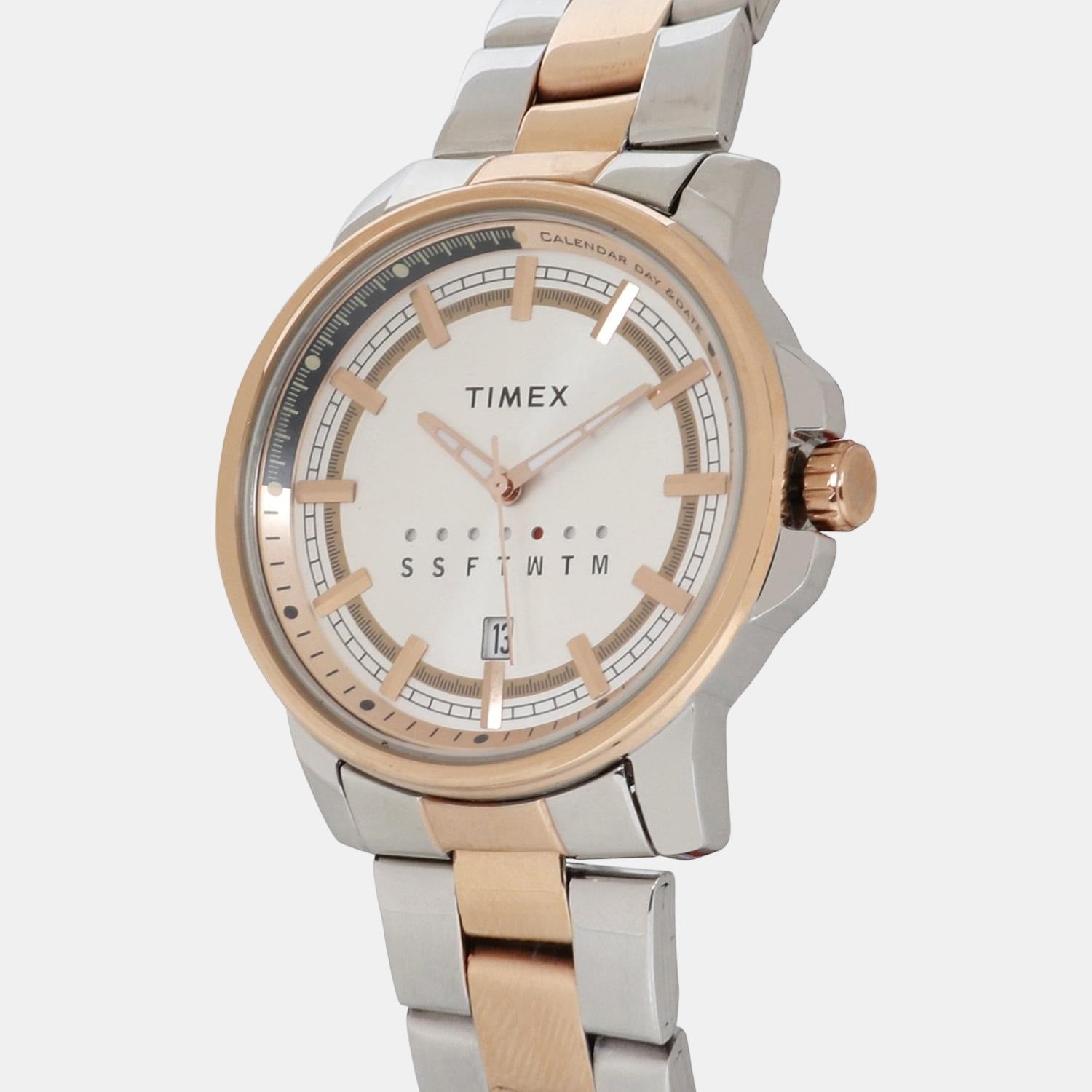 Timex Men Round Silver watch