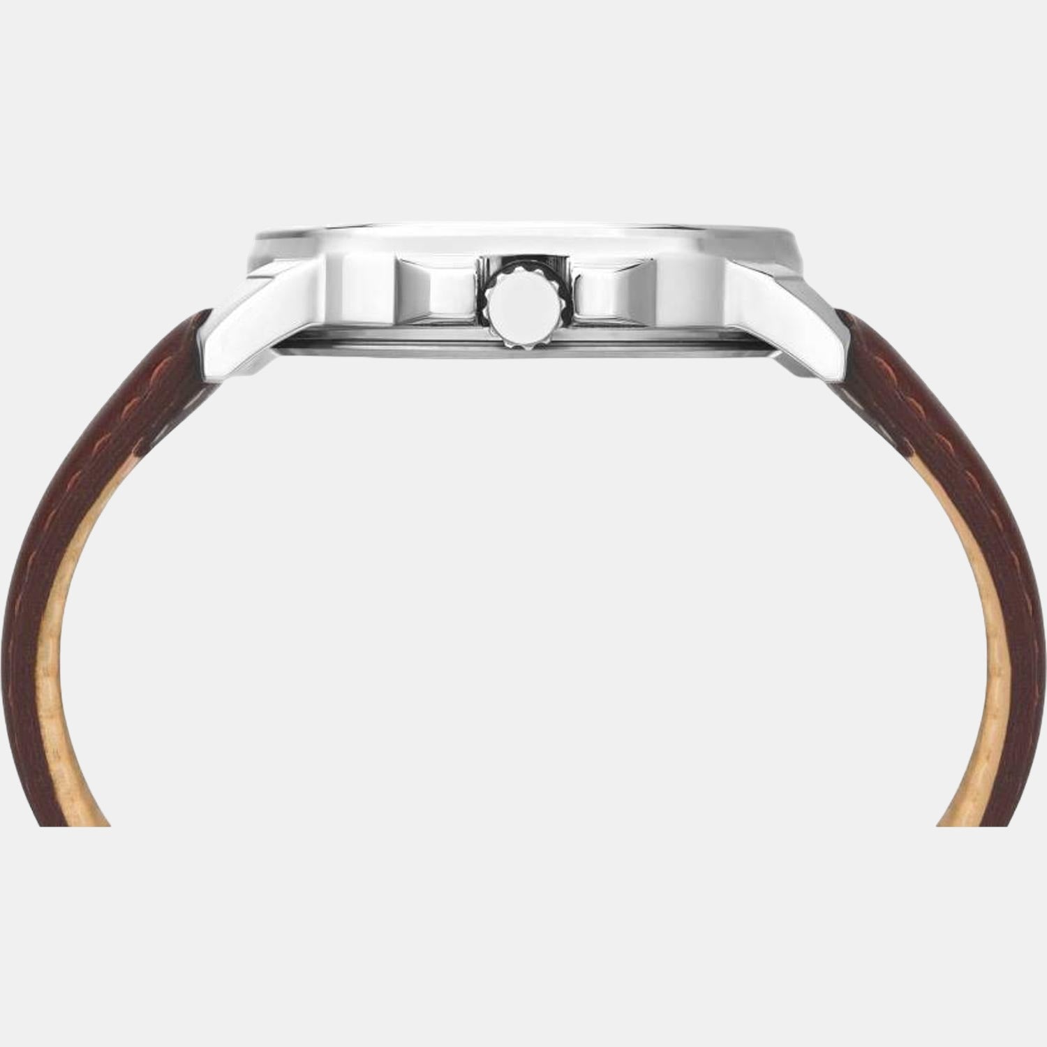 Timex Men Round Silver watch