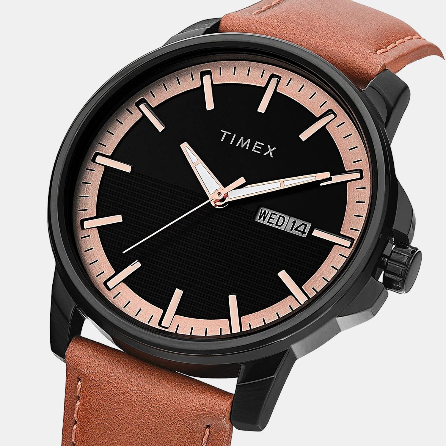 Timex Men Round Black watch