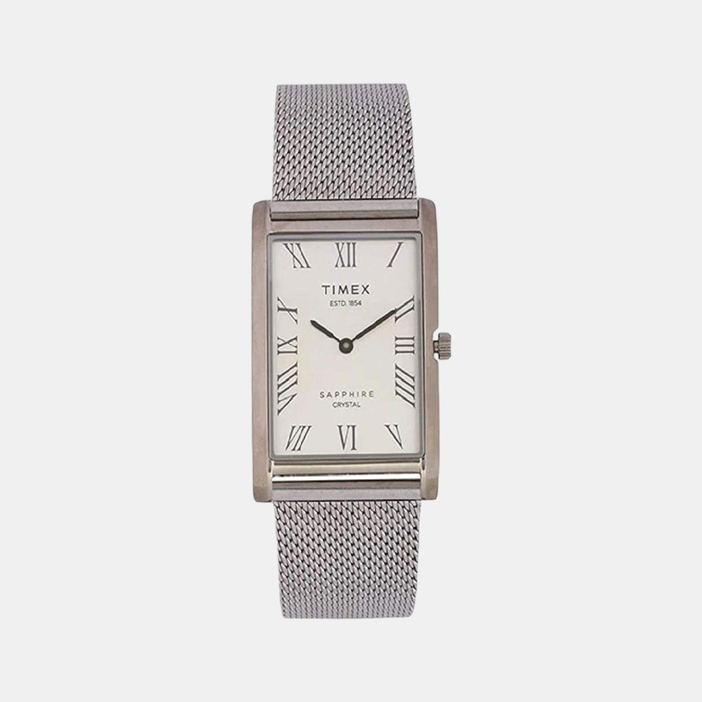 Timex Rectangular Silver Analog watch
