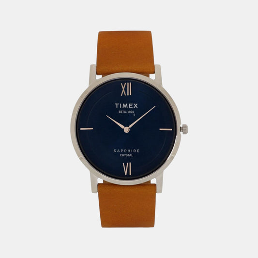 Male Blue Analog Leather Watch TWEG17401