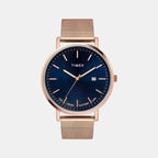 Timex Round Blue Analog watch