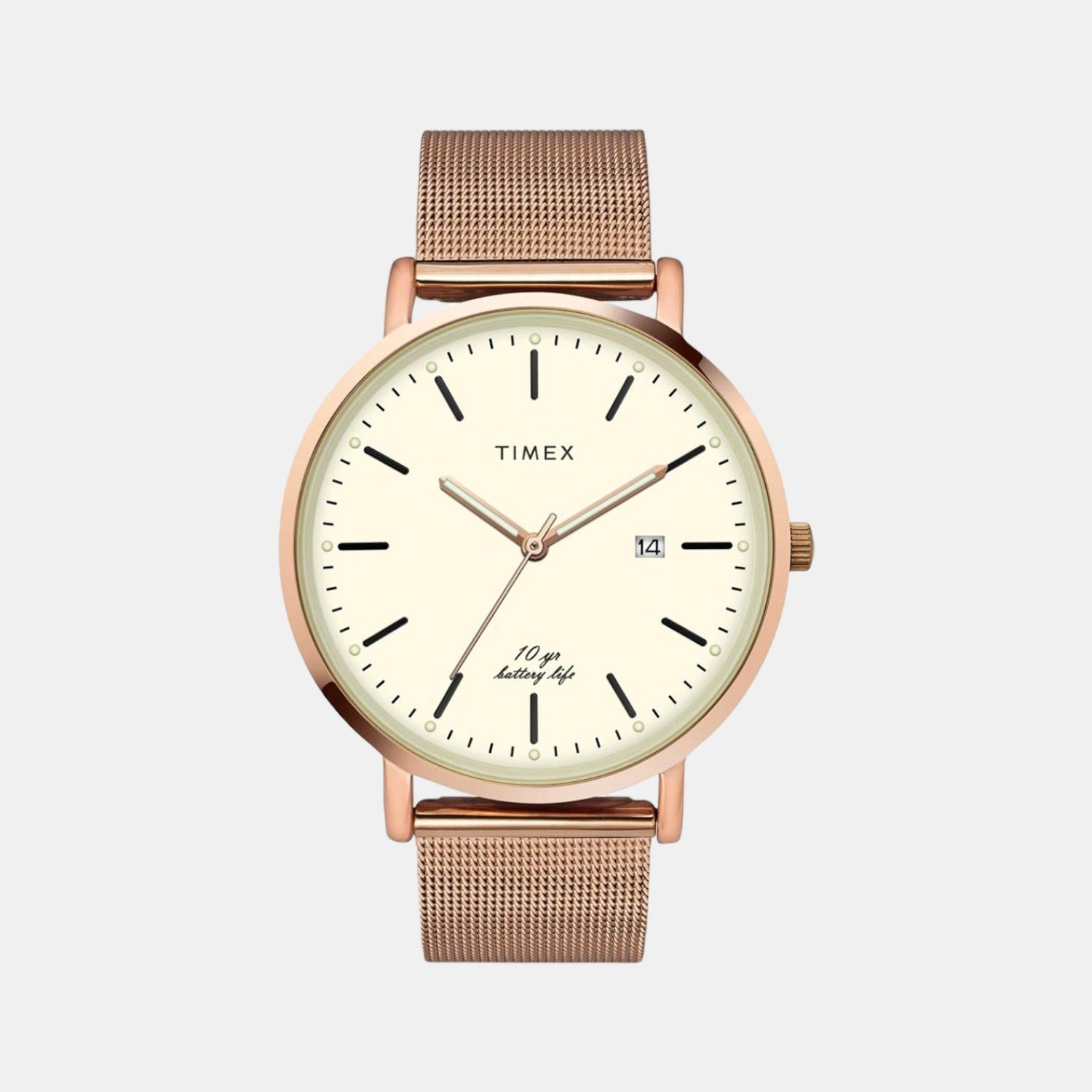 Timex rose gold mens watch hot sale