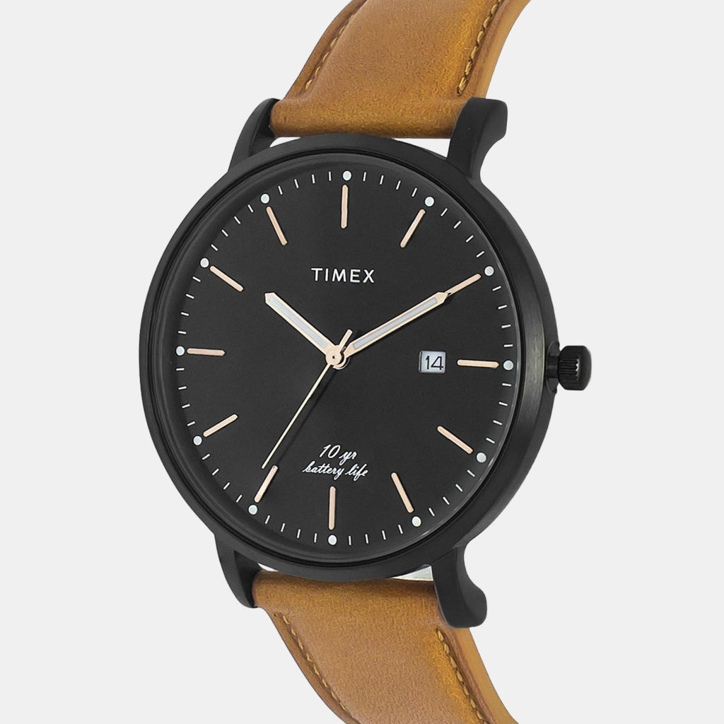 Timex Men Round Black watch