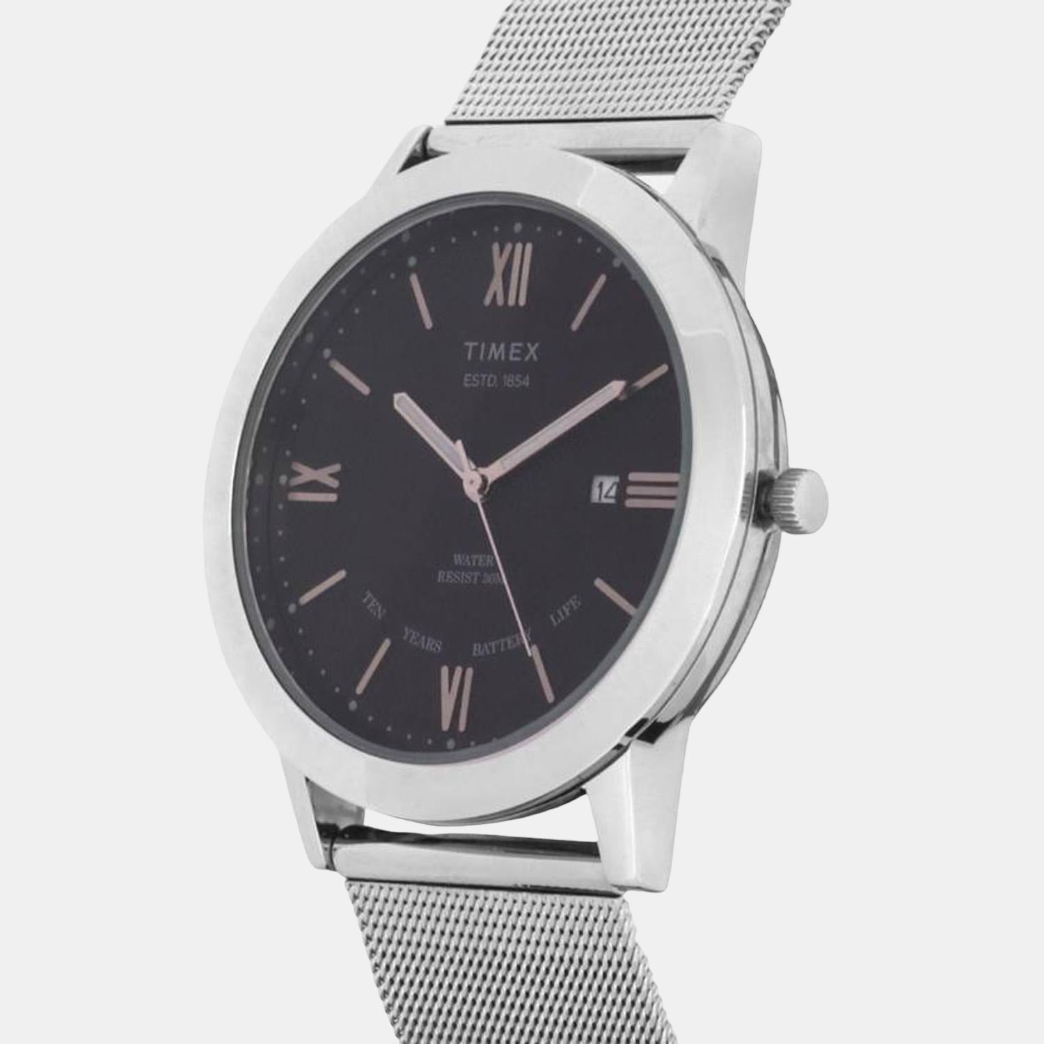 Timex Men Round Black watch