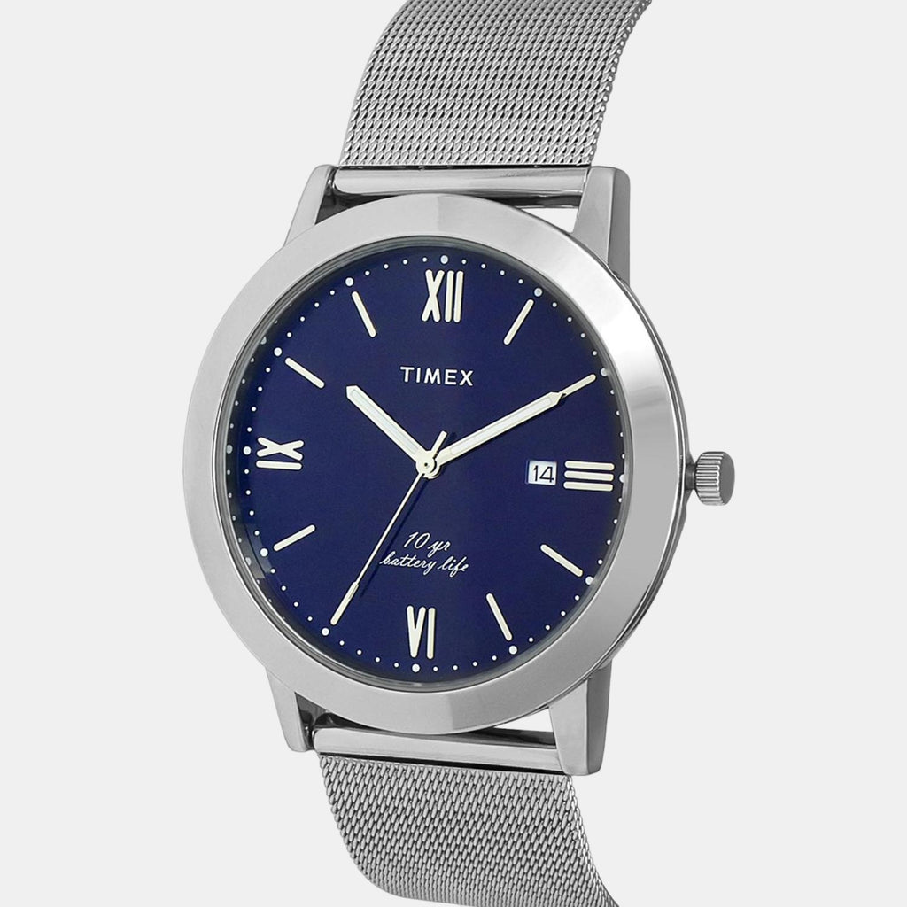 Timex Men Round Blue watch