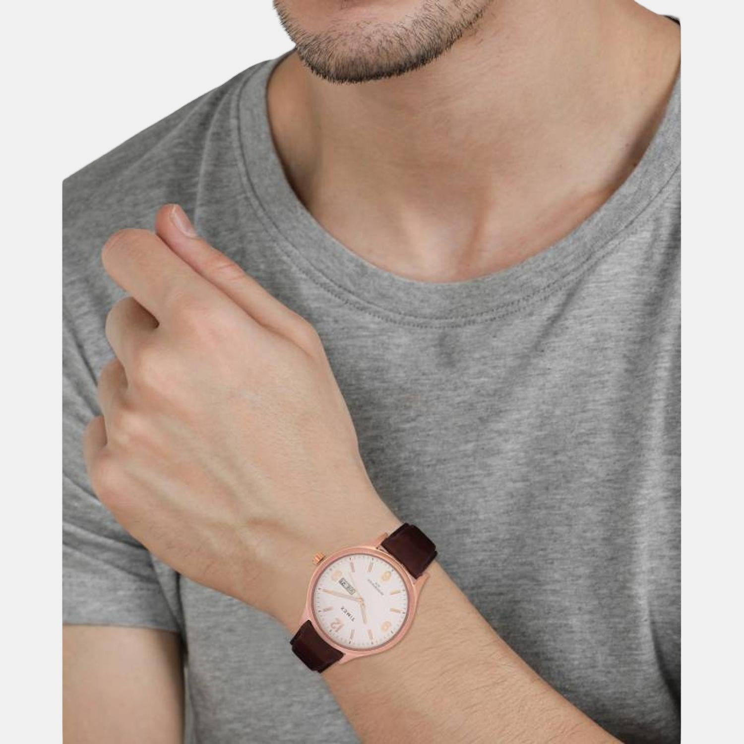 Timex Brass Round watch