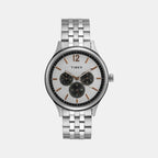 Timex Round Silver Chronograph watch