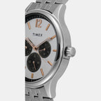 Timex Men Round Silver watch