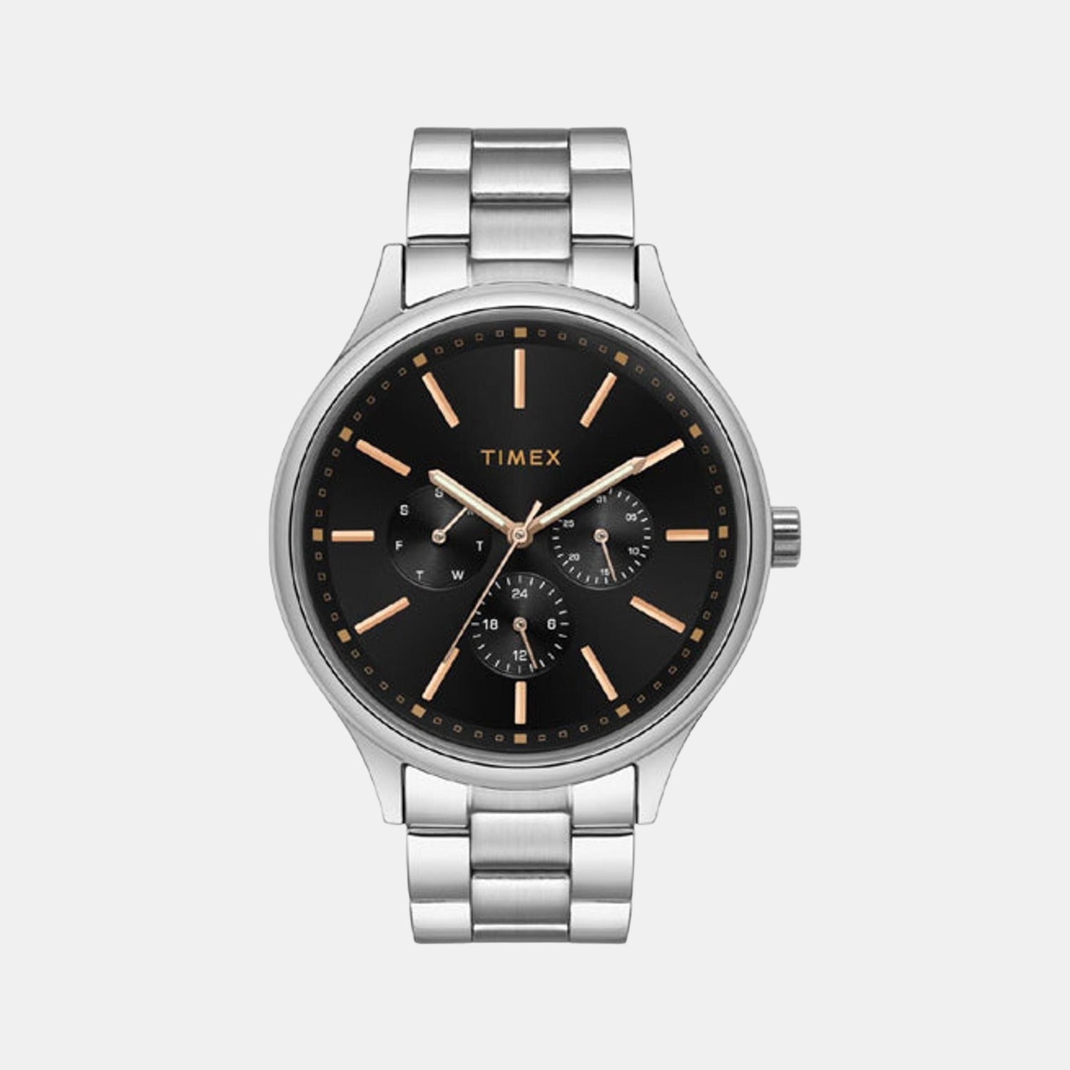 Timex Round Black Chronograph watch