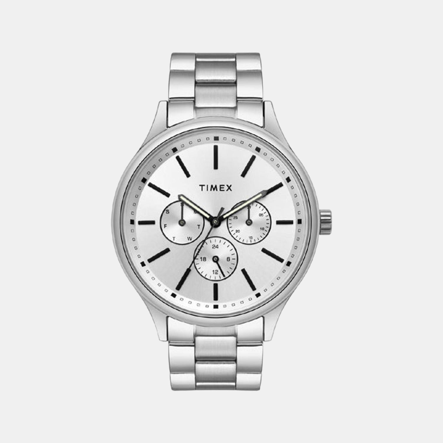 Timex Round Silver Chronograph watch