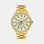 Timex Round Beige Chronograph watch