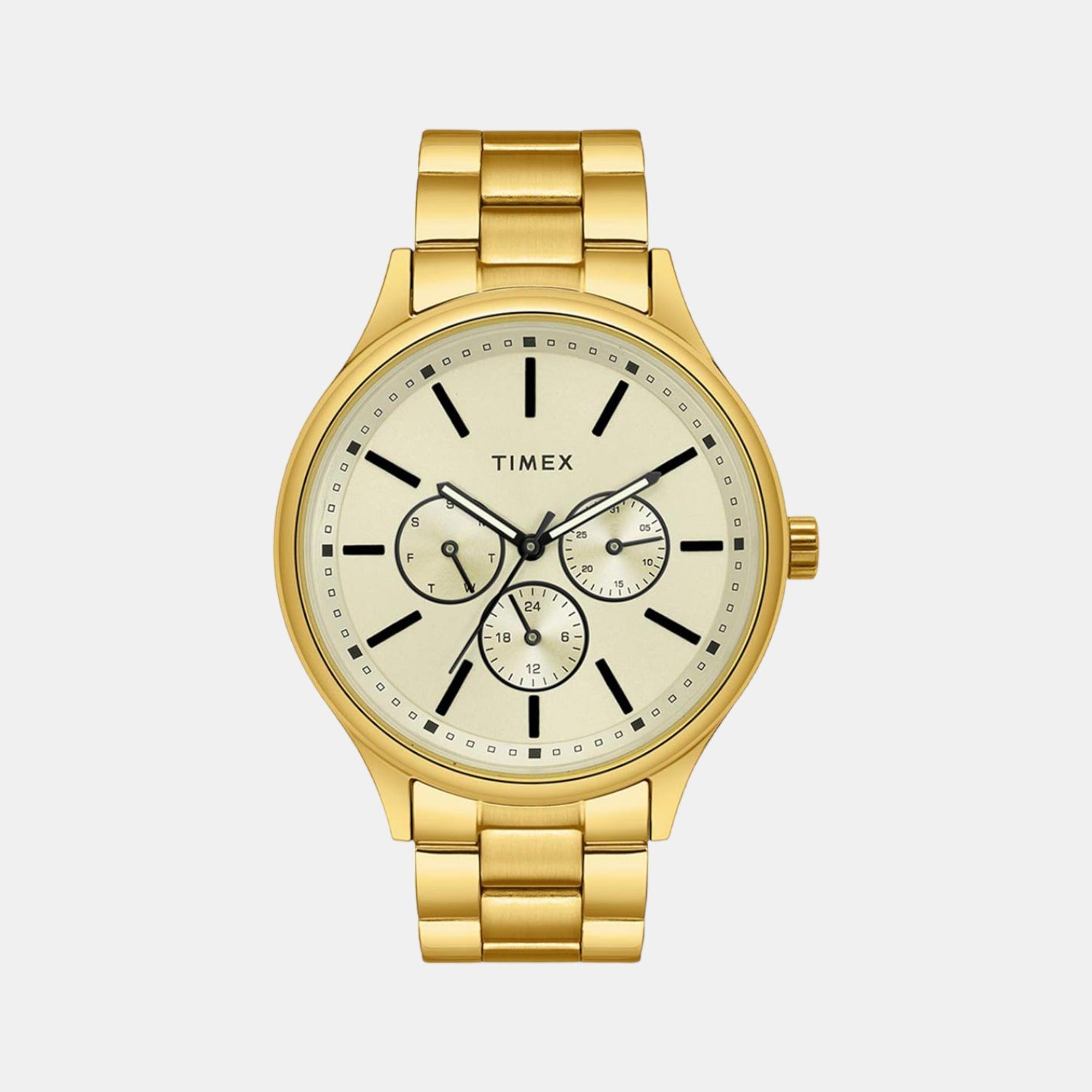 Male Beige Analog Stainless Steel Watch TWEG18415