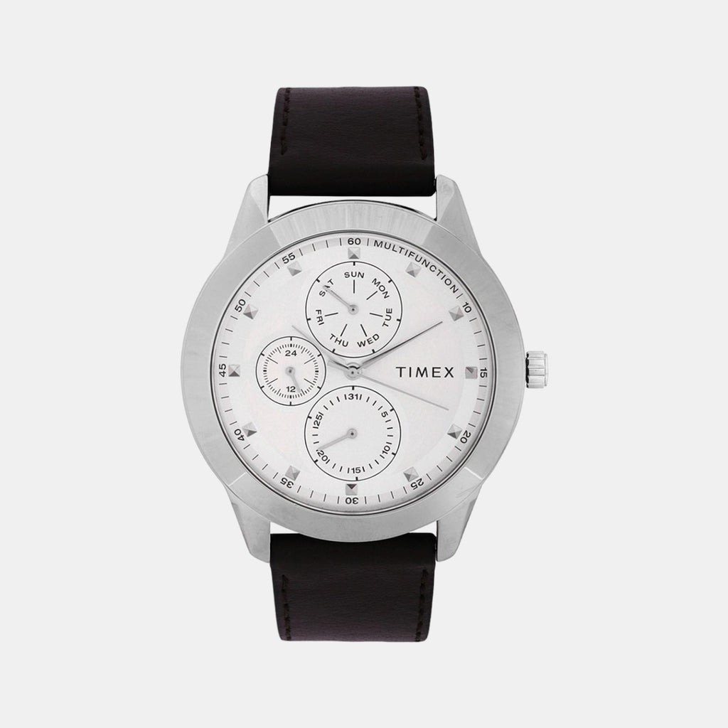 Timex Round White Chronograph watch