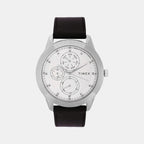 Timex Round White Chronograph watch