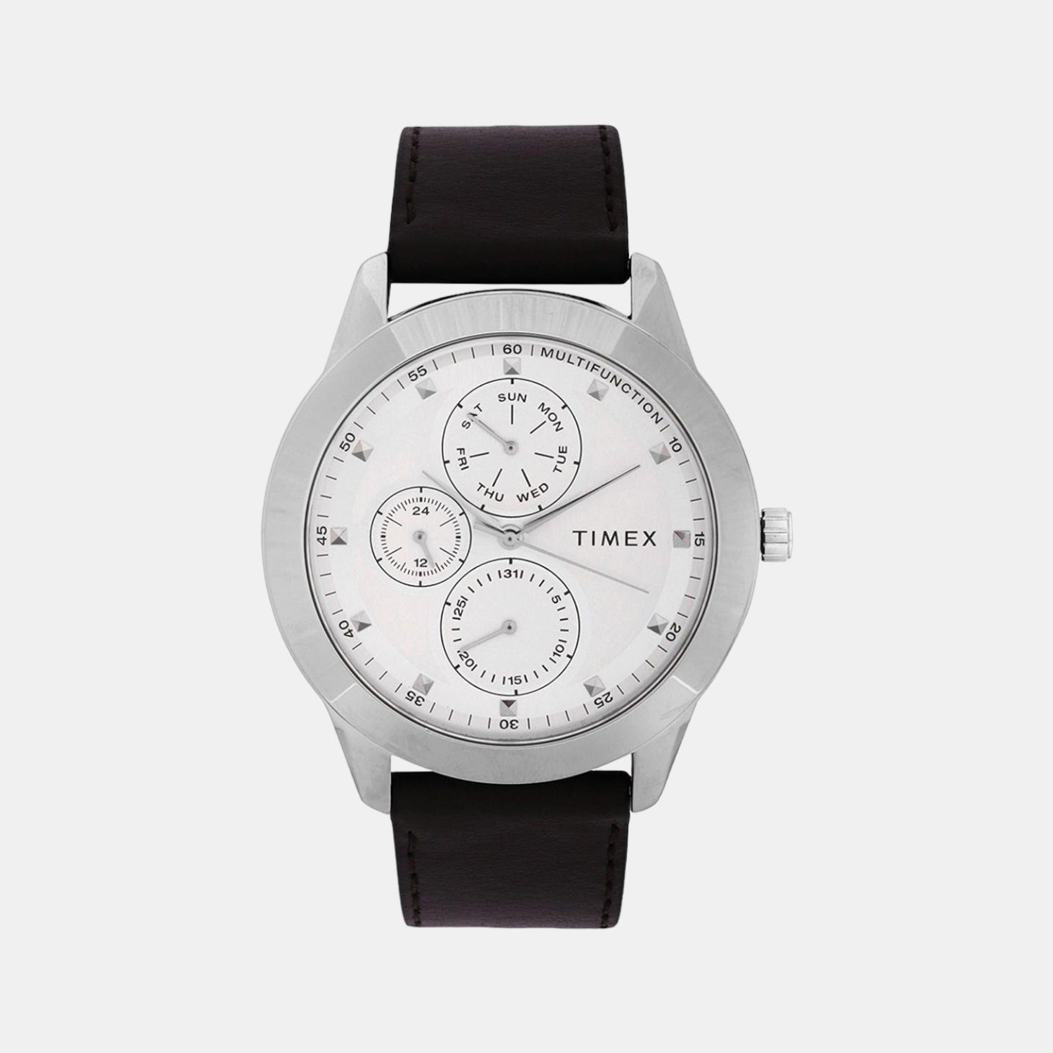 Timex Round White Chronograph watch