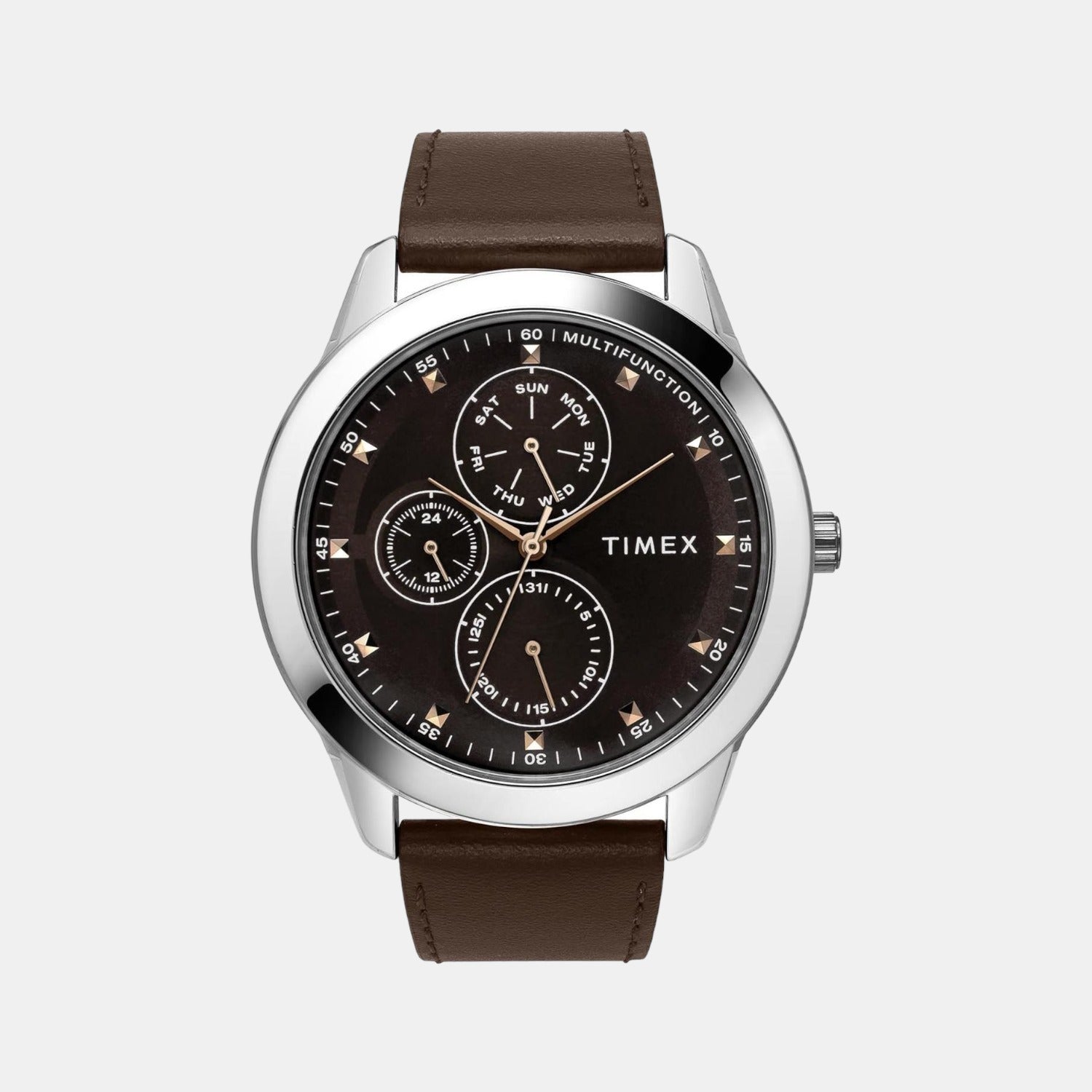 Timex Round Brown Chronograph watch