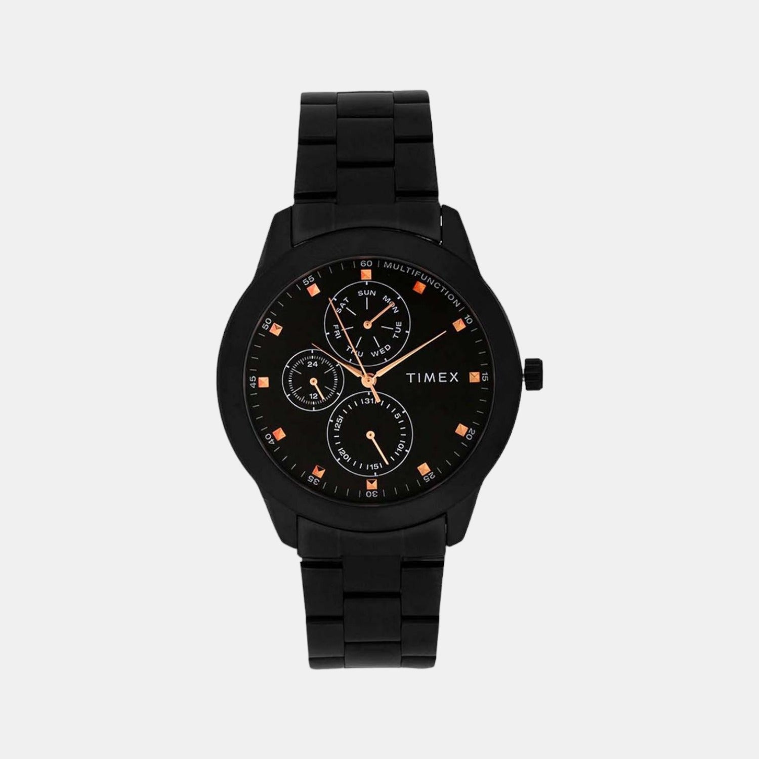 Timex analog black dial men's watch new arrivals